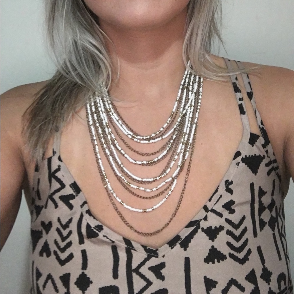 Multi-link statement necklace.
