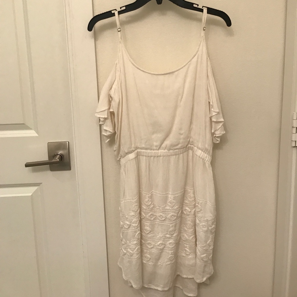 Cream off the shoulder dress