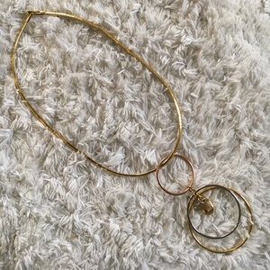 Gold/silver reversible necklace