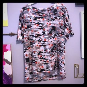 Nally & Millie Camo Star Print Top