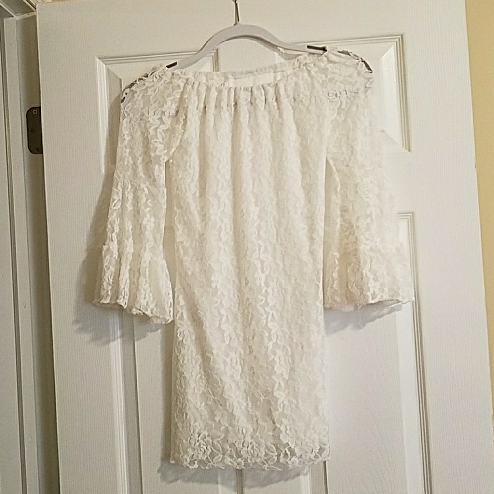 Off the shoulder lace dress