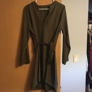 Olive green shift tunic/dress