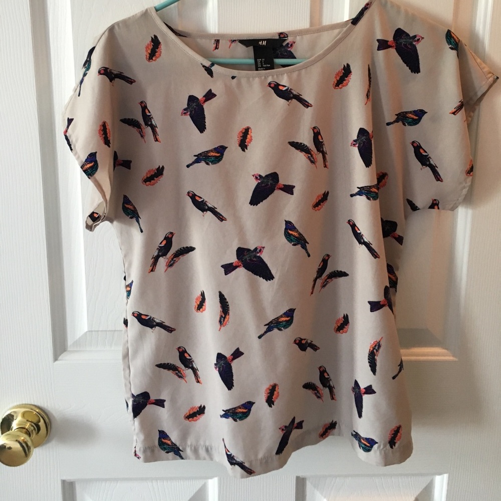 Bird print blouse