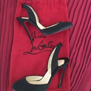 christian louboutin Picador Satin sling back pumps
