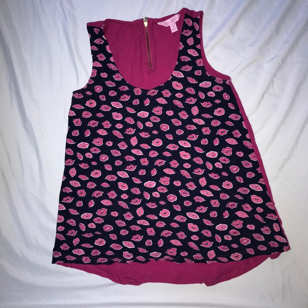 Lilly Pulitzer lip print tank