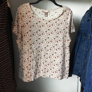 Floral short sleeve tee