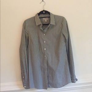 Jcrew's black and white striped blouse