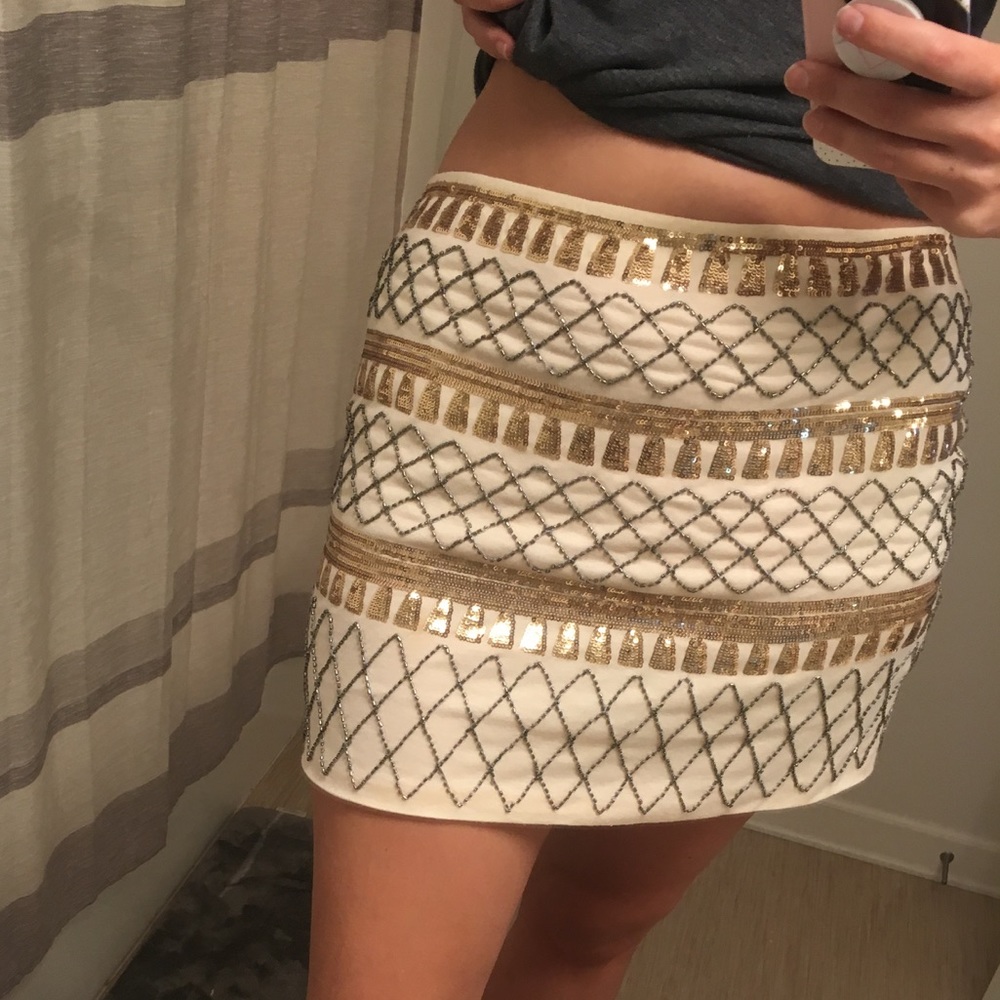 Bead and Sequin skirt