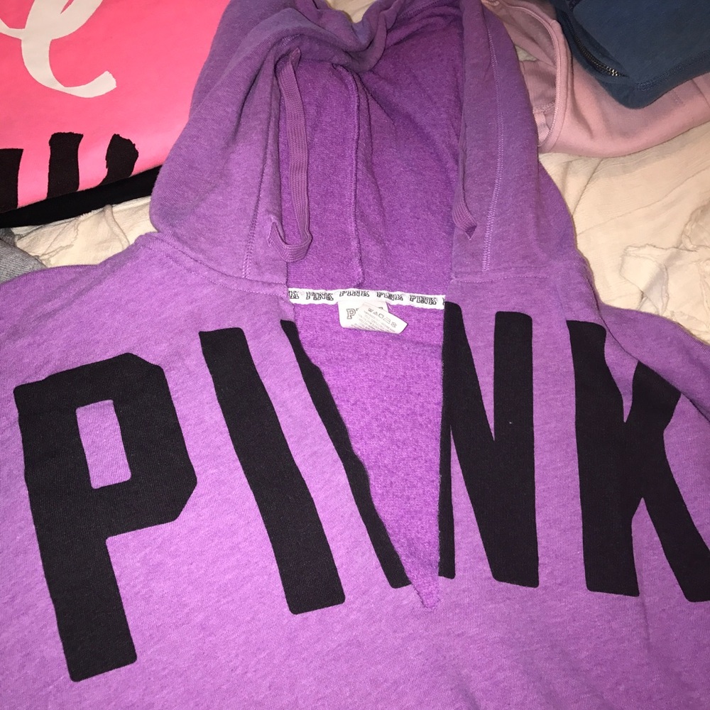 Purple and black hoodie