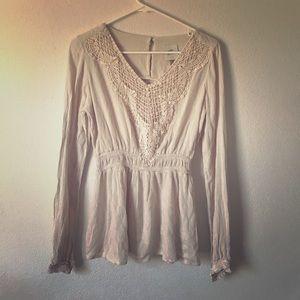 Boho lace, light long sleeve