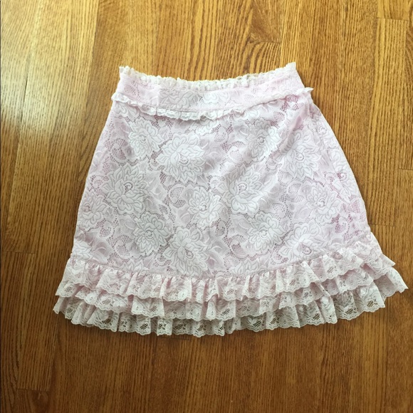 Wildfox white label skirt pink gold cross size L - Picture 3 of 3