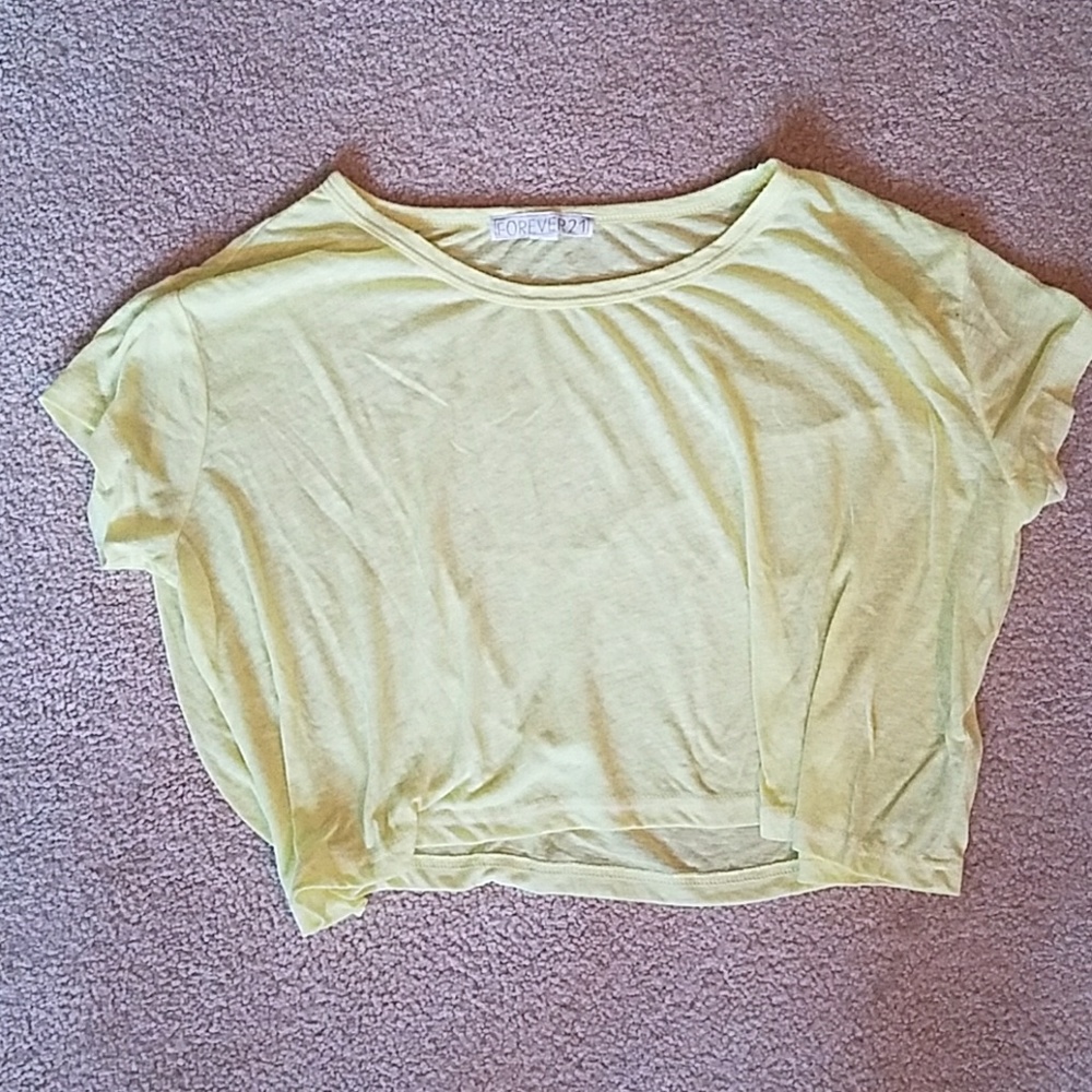 Neon yellow crop top