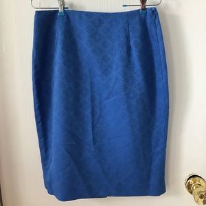 Blue pencil skirt