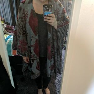 Tribal Print Poncho