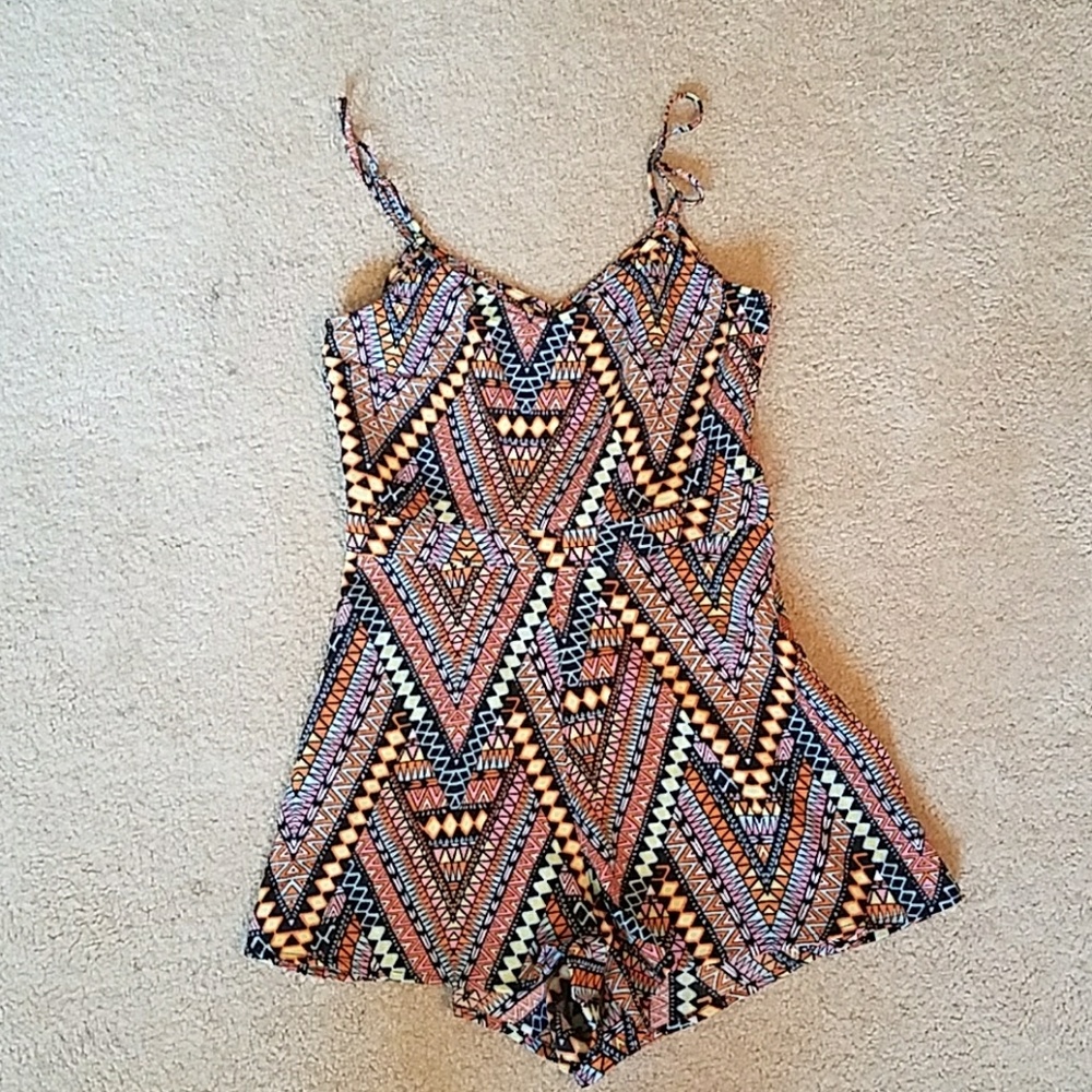 Colorful patterned romper