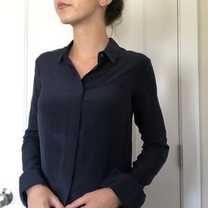 100% Silk Button Up Blouse