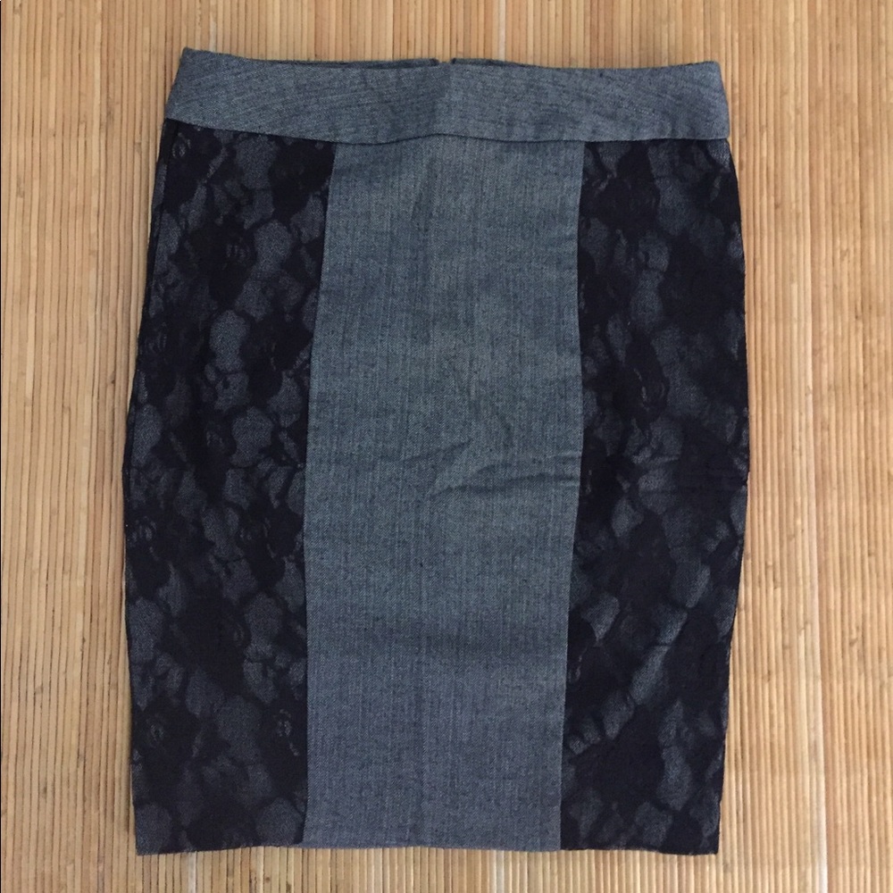 High Waisted Lace Pencil Skirt