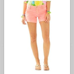 Lilly Pulitzer Calla Linen Shorts - Peachy Pink