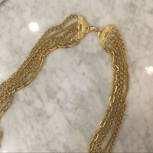 Gold antique layered necklace