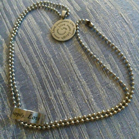 stainless steel ring & necklace set! - Picture 5 of 7