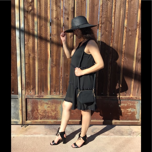 Sleeveless Shift Dress Black-LAST ONE/CLEARANCE - Picture 2 of 5