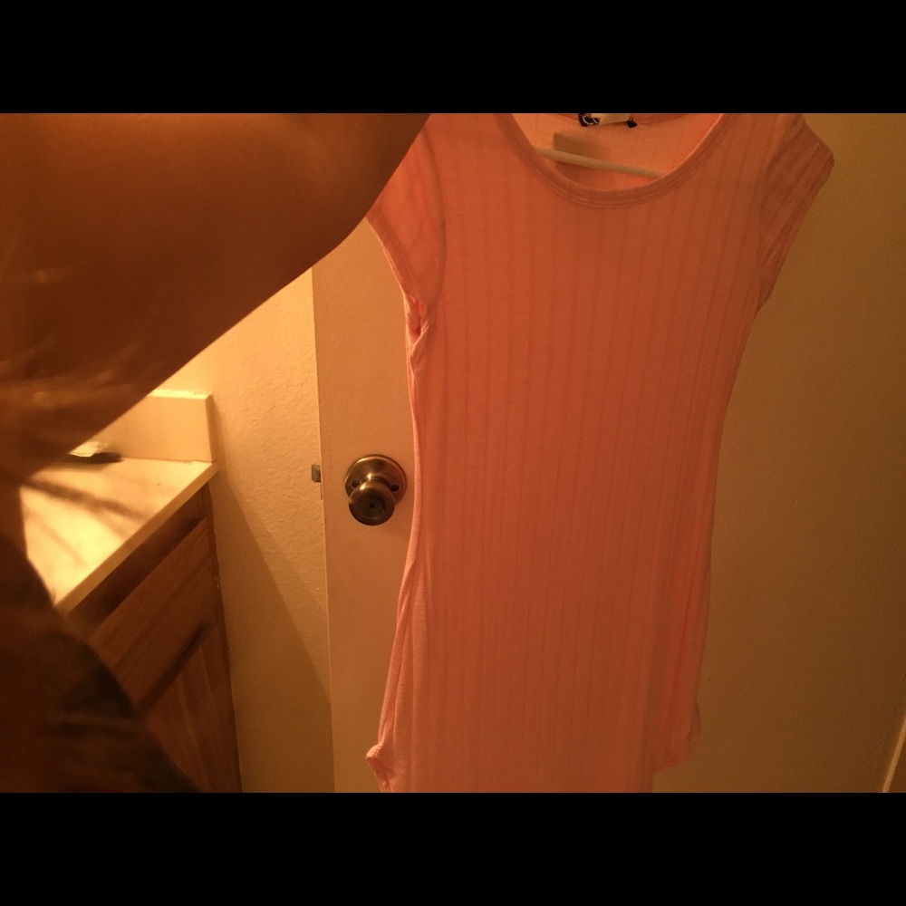 Pink tight bodycon dress