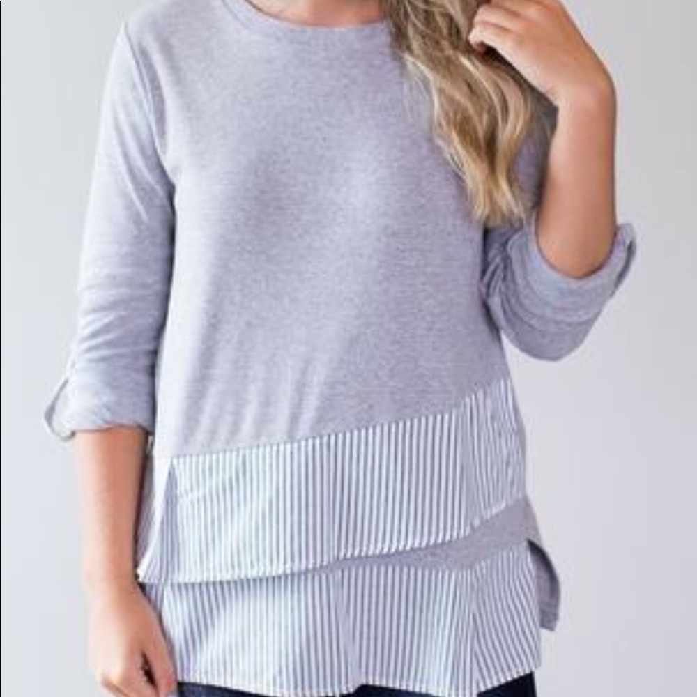 Mason Jar Boutique Kendra Striped Layered Top