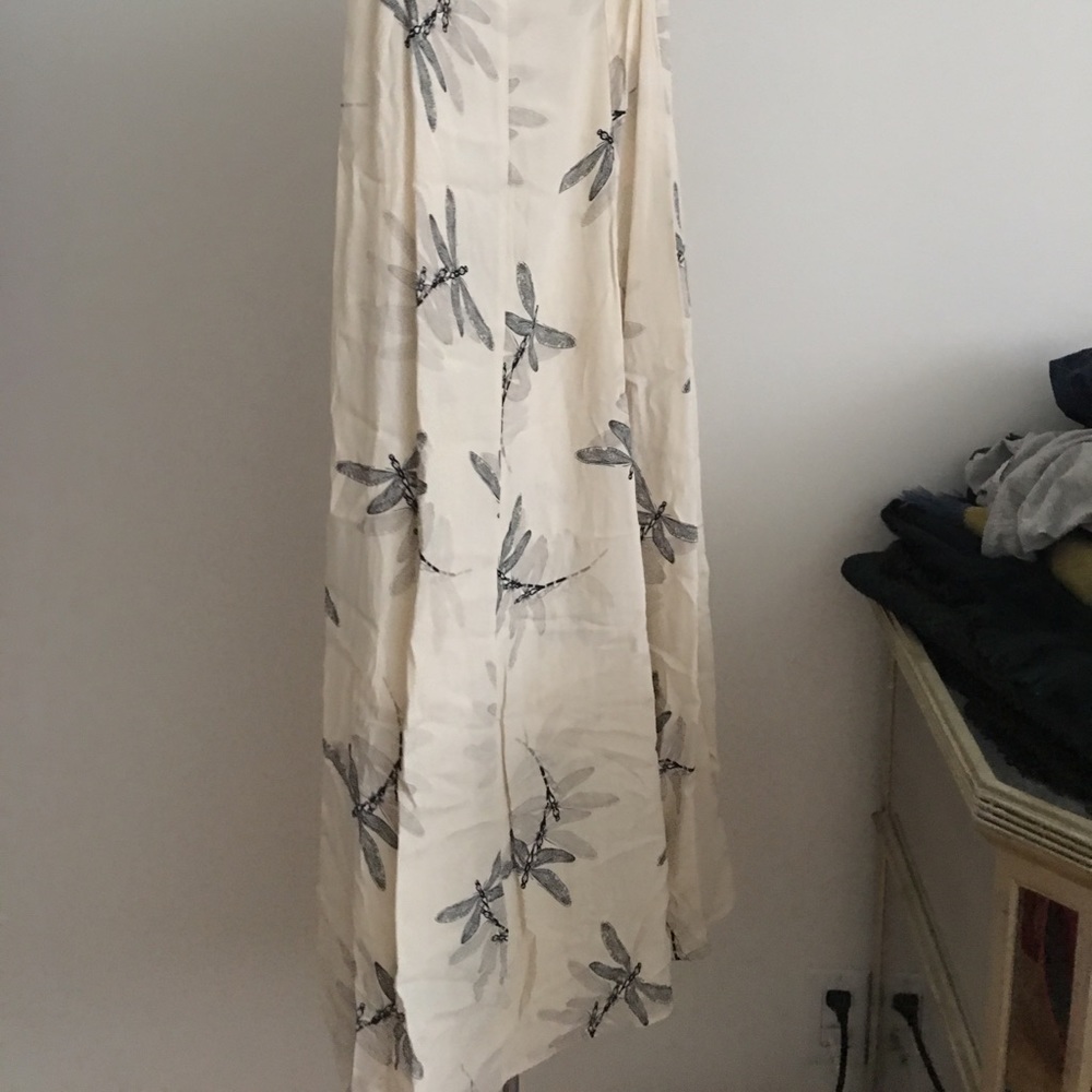 Zara dragonfly print maxi skirt