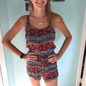 Tribal print romper