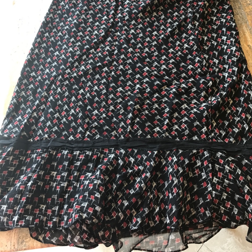 Studio bias cut ruffle skirt