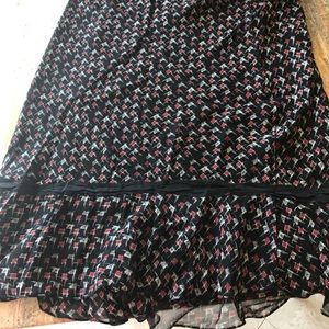 Studio bias cut ruffle skirt