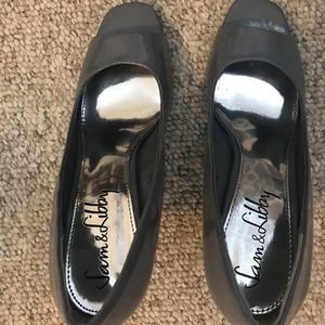 Gray Sam & Libby Peep Toe