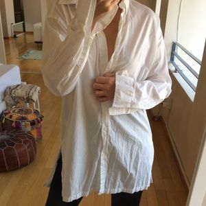 Oversized menswear inspired buttondown shirt
