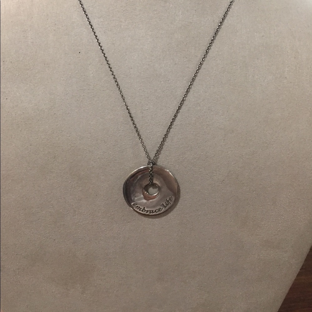 Silver necklace "Embrace Life"