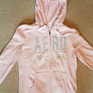 Light pink zip up hoodie