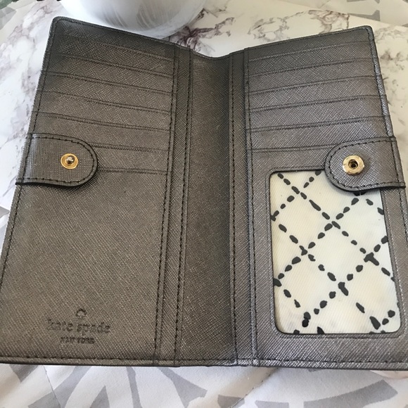 Pewter Silver Kate Spade Wallet - Picture 3 of 5