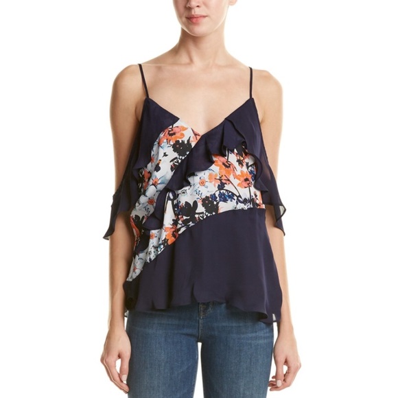 Parker Tops - Parker Draped Sleeve Blouse in Wisteria Size Small