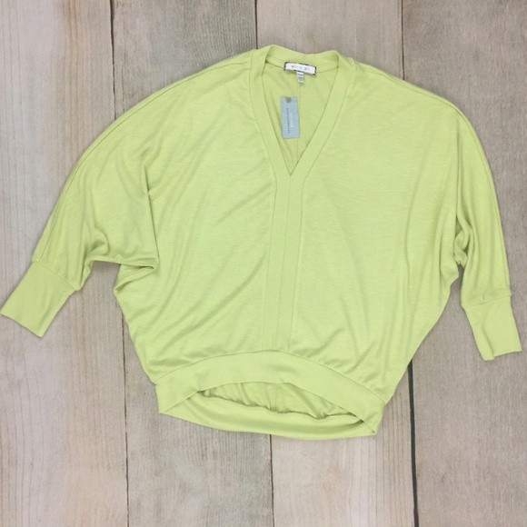 Anthropologie Eri + Ali Deep-V Ribbed Top - Picture 6 of 7