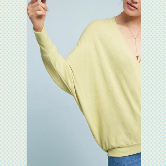 Anthropologie Eri + Ali Deep-V Ribbed Top - Picture 2 of 7