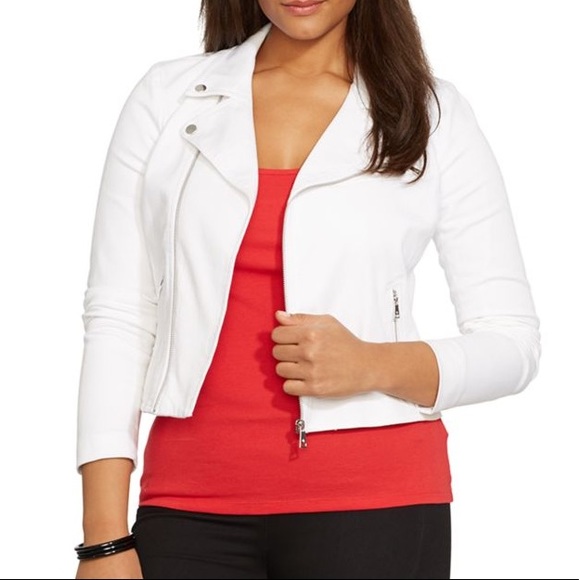 Ralph Lauren white motorcycle jean jacket - Picture 3 of 8