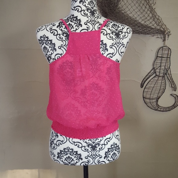 Pink Button Up Ruffle Top - Picture 4 of 6