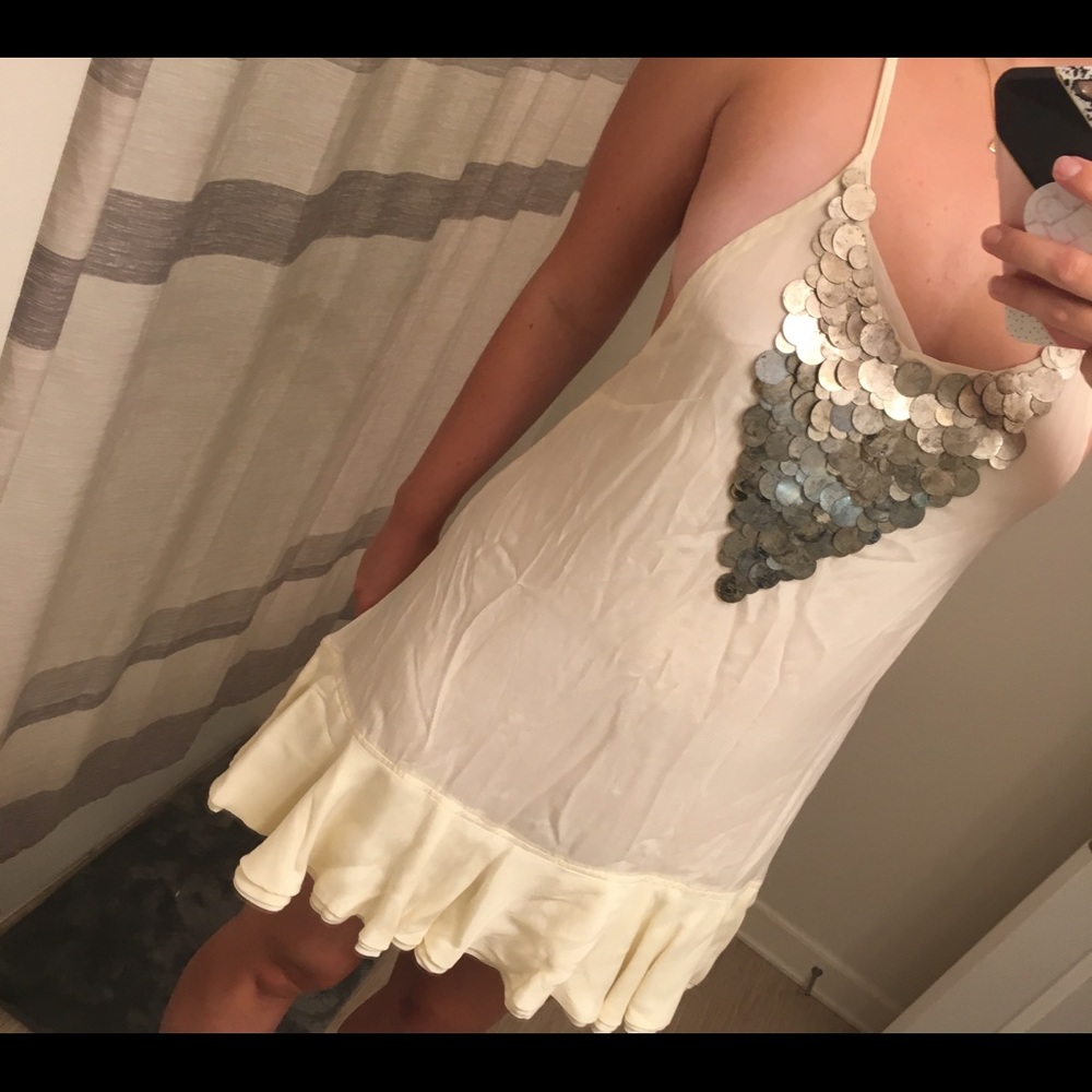 Silk Dress with Embellishment
