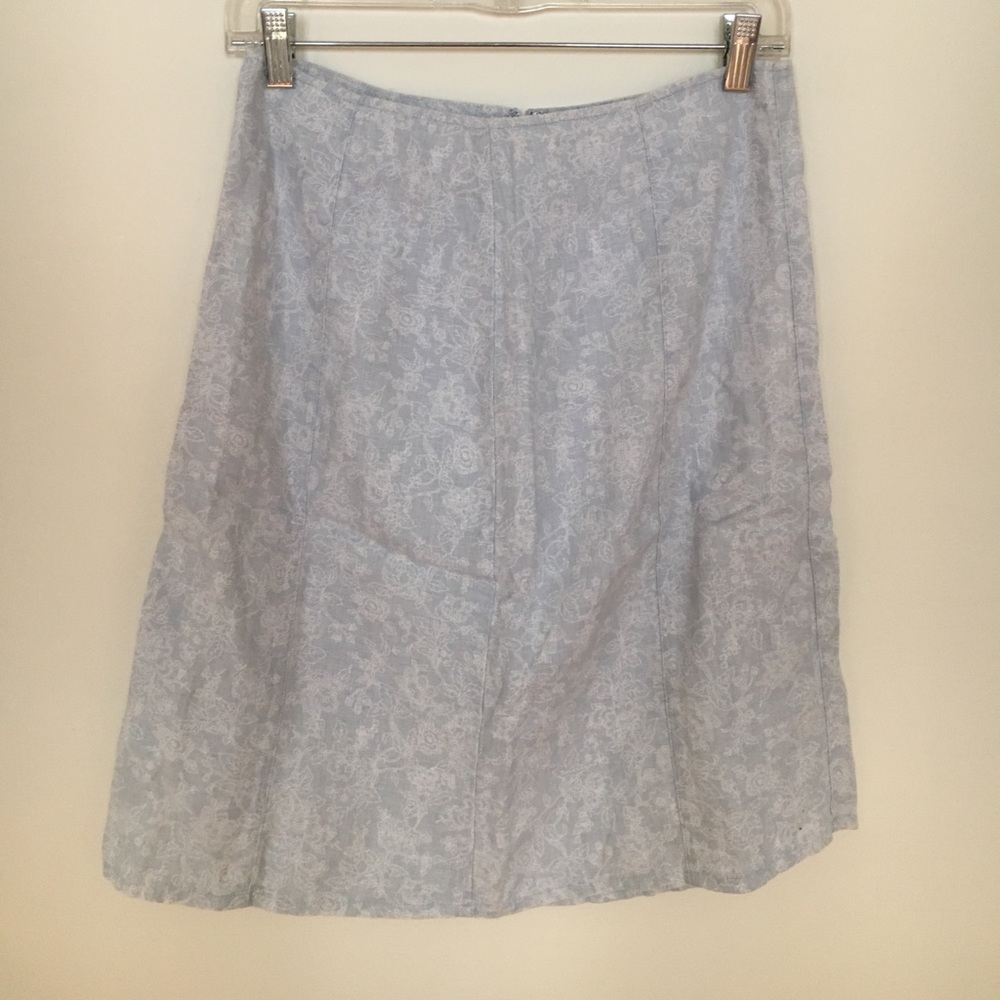 GAP Linen flowered pencil skirt