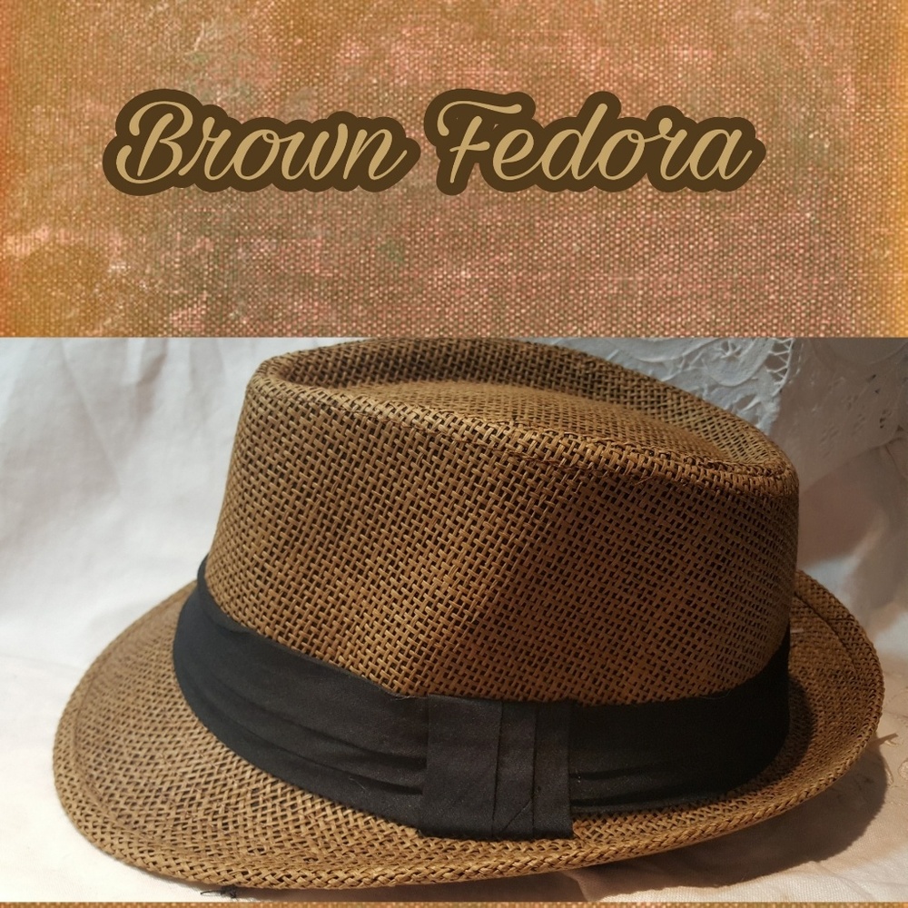 Fedora Short Brim Unisex Hat, 4 Colors  Ribbon Accent, 8-1/2 L X 6 1/2 W - Picture 9 of 16