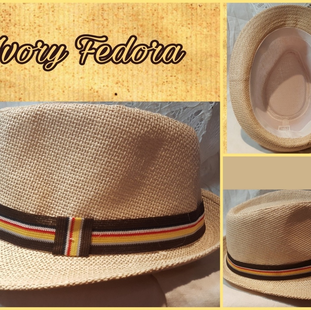 Fedora Short Brim Unisex Hat, 4 Colors  Ribbon Accent, 8-1/2 L X 6 1/2 W - Picture 8 of 16