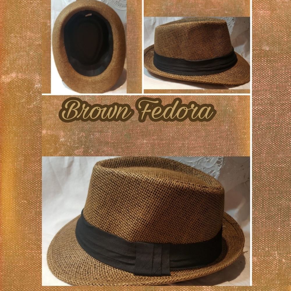 Fedora Short Brim Unisex Hat, 4 Colors  Ribbon Accent, 8-1/2 L X 6 1/2 W - Picture 6 of 16