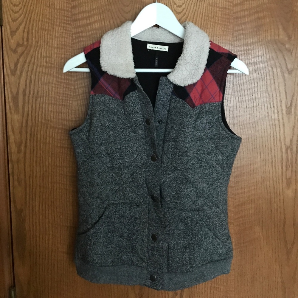 Lumberjack Flannel Sherpa Quilted Vest