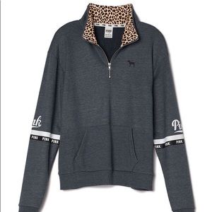 VS PINK GRAY HALF ZIP✨