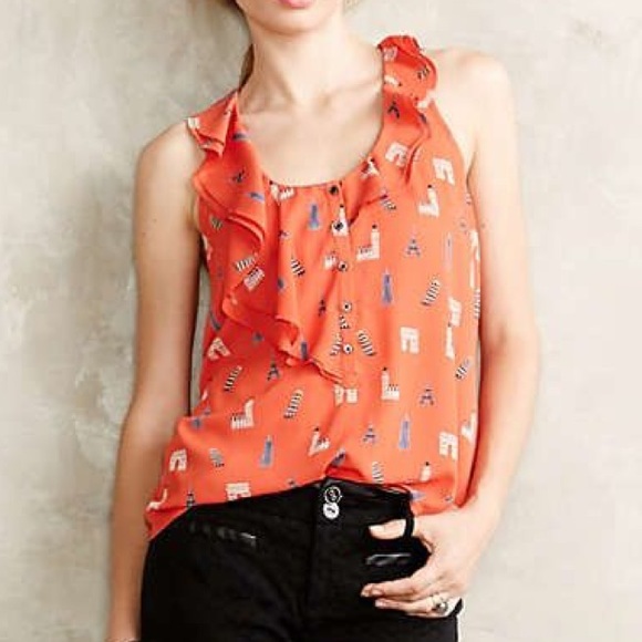 Anthropologie Auriele Eiffel Tower Tank by Maeve - Picture 1 of 6