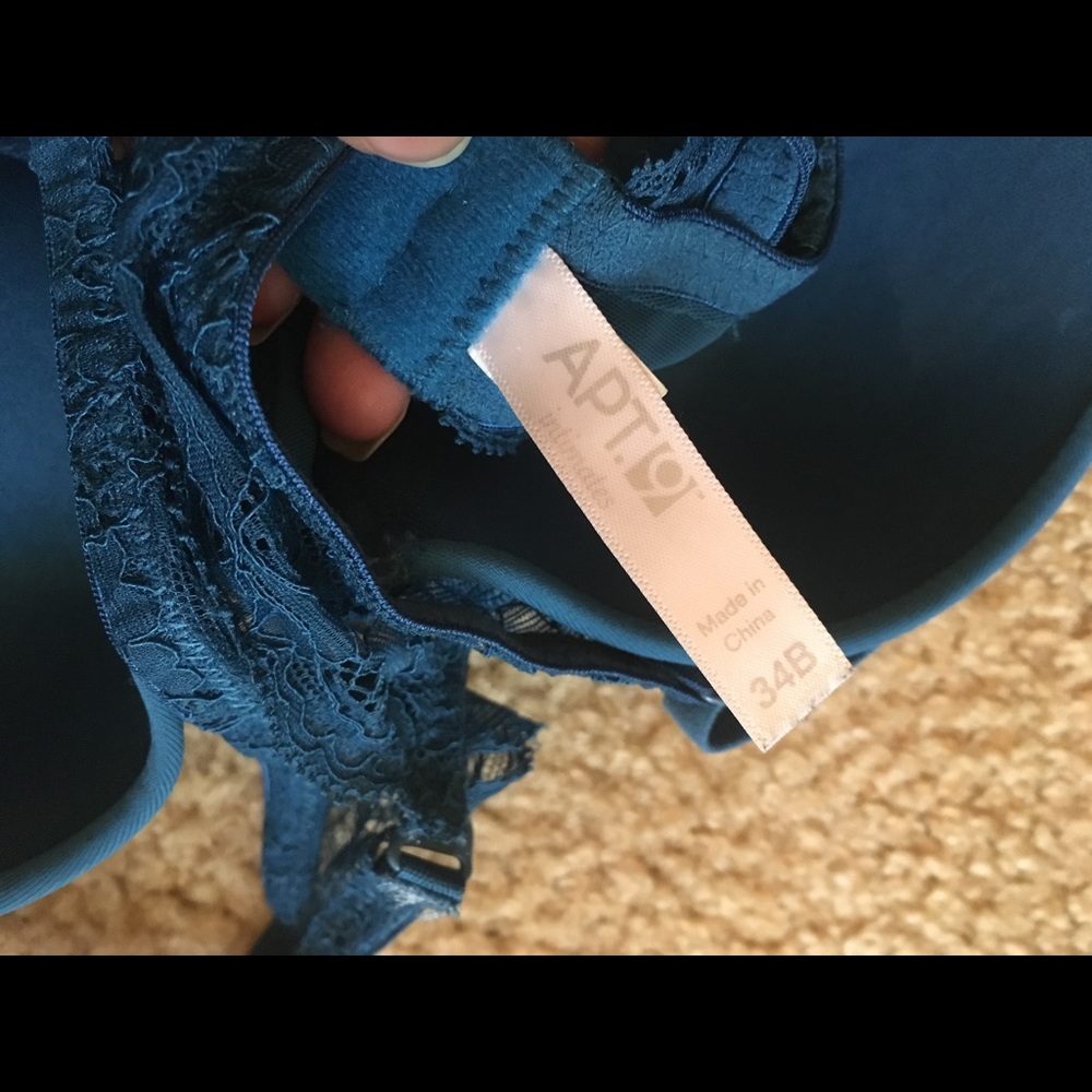 Blue Racerback Bra - Picture 3 of 3